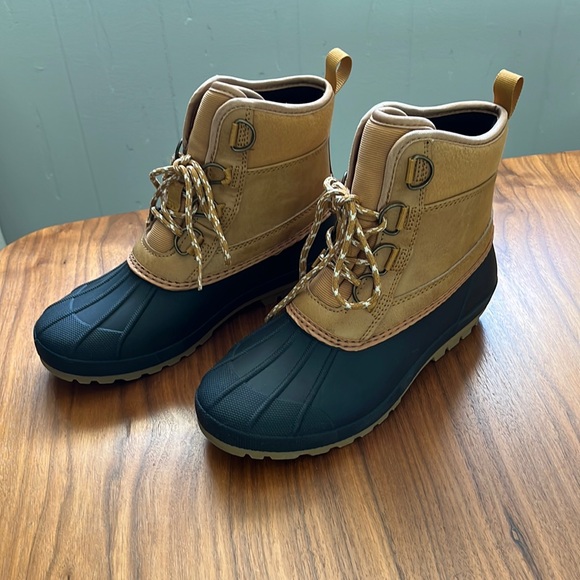 Black & Tan Duck Boots - Picture 1 of 5